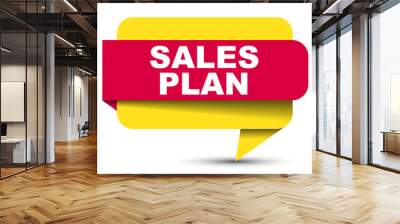 red vector banner sales plan Wall mural