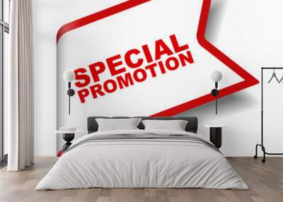 red vector banner special promotion Wall mural