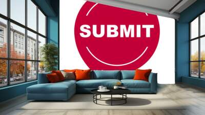 red vector banner submit Wall mural