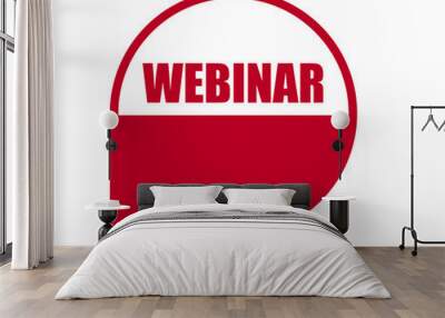 red vector banner webinar Wall mural