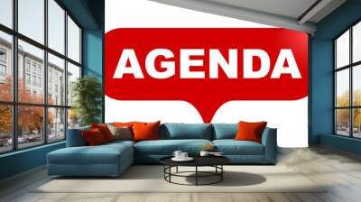 red vector bubble banner agenda Wall mural