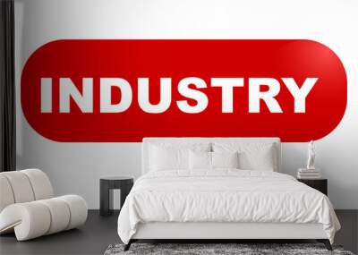 red vector bubble banner industry Wall mural