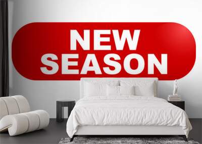 red vector bubble banner new season Wall mural