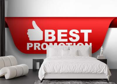 red vector illustration banner best promotion Wall mural