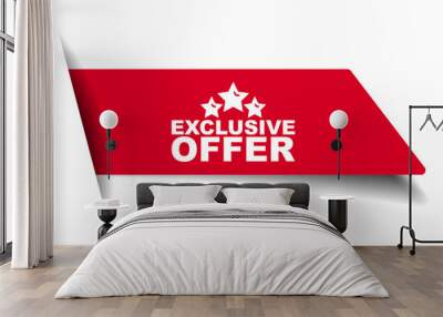 red vector illustration banner exclusive offer Wall mural