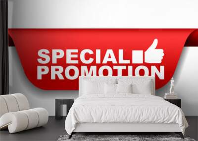 red vector illustration banner special promotion Wall mural