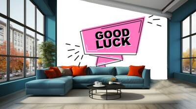 violet flat line banner good luck Wall mural