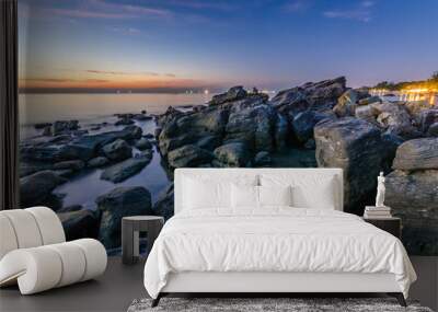 Sunset on the Phu Quoc island beach Wall mural