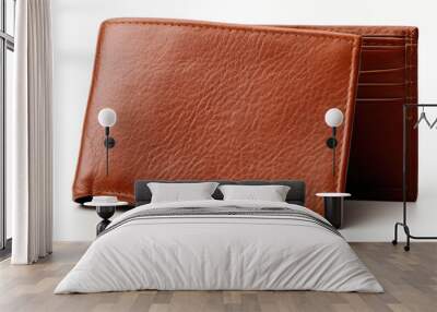 Leather wallet or purse on white background. Wall mural