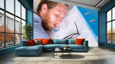 sleeping at work Wall mural