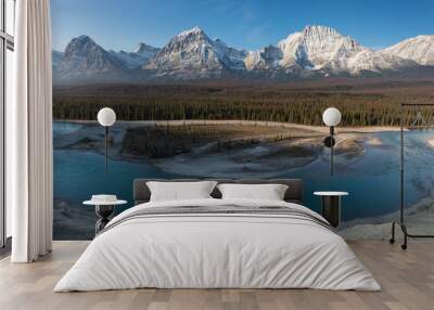 Rocky Mountains on a autumn day Jasper National Park in the Canadian Rockies. Alberta Canada Scenic landscape in Jasper national park near Icefields parkway. Wall mural