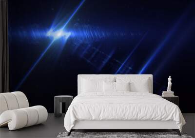 Abstract backgrounds blue lights (super high resolution) Wall mural