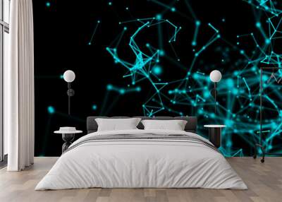 Abstract geometry surfaces, lines and points background, Used as digital wallpaper and technology background. Wall mural