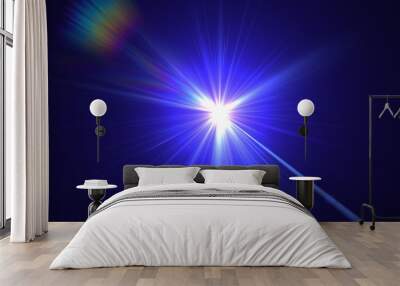 Modern lens flare red background streak rays (super high resolution)	 Wall mural