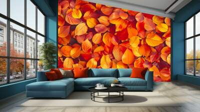 background leaves autunm Wall mural