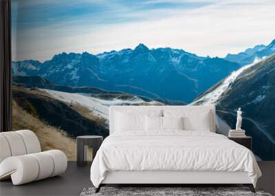 artificial snow ski area Wall mural