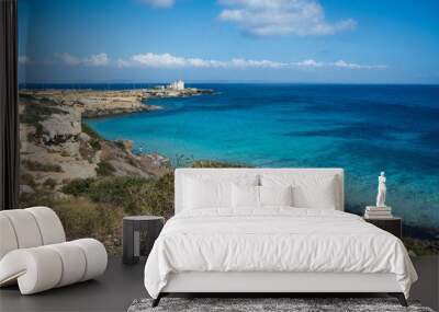 coastline Favignana Island Egadi Sicily Italy  Wall mural