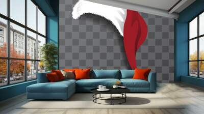 Illustrated Santa Claus hat perfect for photo booth or family Christmas card. EPS 10 vector. Wall mural