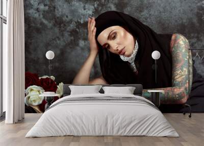 The ecstasy of a contemporary nun Wall mural