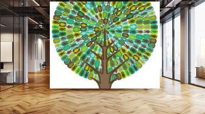 Tree of sociology - people icon Wall mural