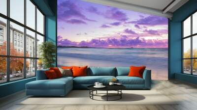 Colorful Tropical Island Sunrise  Wall mural