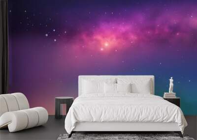 stars and nebula transitioning to a smooth gradient, cosmic background Wall mural