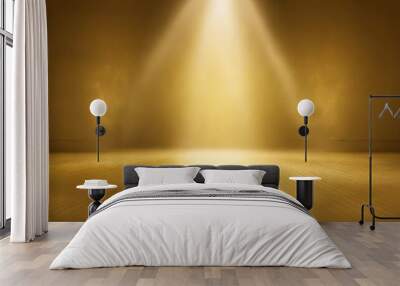 fantastic spotlight and ground mystery neon glow with peru colors background showroom concept Wall mural