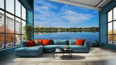 Reflection and blue sky Wall mural