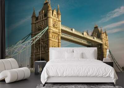 Iconic Tower Bridge in London, England is an impressive feat of engineering Wall mural