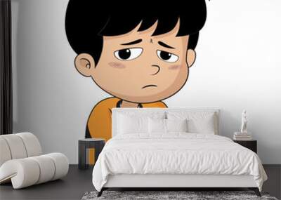 kid defeats in the competition.Vector and illustration. Wall mural