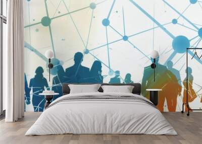 Networking for Career Advancement:Connecting the Dots for First-Time Jobseekers Aiming for Promotion. Building meaningful connections,tapping into expertise. Wall mural