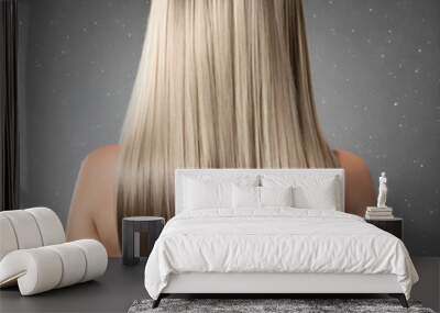 Blonde with long brushed hair Wall mural