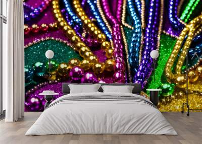 Mardi Gras beads wallpaper Wall mural