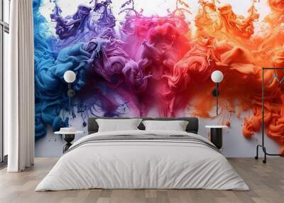 a colorful cloud of ink. Wall mural