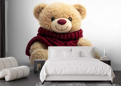 a teddy bear wearing a scarf

 Wall mural