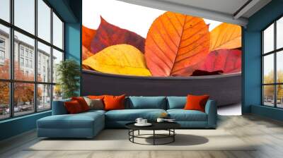 leaves in bowl Wall mural