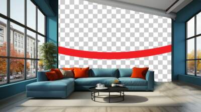 Dual sided arrow. Curved arc shape. Semicircular thin double ended arrow. Dual sided arrow Vector illustration. Wall mural