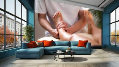 Leg Pain Osteopathy Treatment. Wall mural