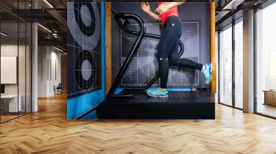 Measuring Running. 3D Camera Used to Record and Analyse Running on Treadmill Wall mural