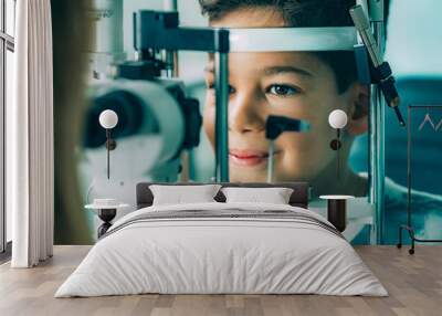 Ophthalmology. Slit lamp exam Wall mural