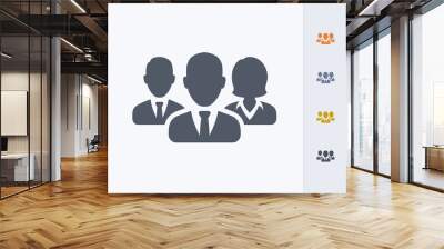 Business Avatars 1 - Carbon Icons. A professional, pixel-aligned icon designed on a 32x32 pixel grid and redesigned on a 16x16 pixel grid for very small sizes. Wall mural