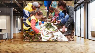 Group Looking For Minibeasts At Activity Centre Wall mural