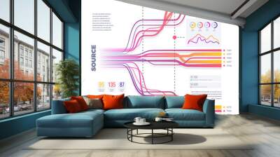 Big data cyber network vector business visualization Wall mural