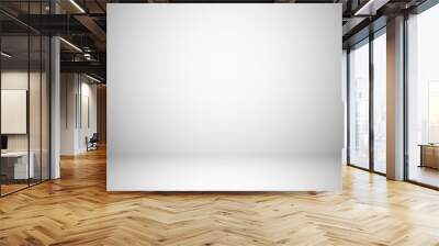 empty white and gray light studio room interior. 3d plain grey soft gradient vector background Wall mural