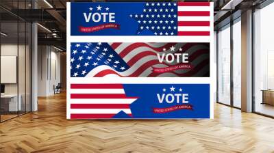 Presidential election banner background. US Presidential election 2020. Wall mural