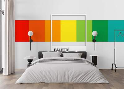 Palette color Warm, vector illustration Wall mural