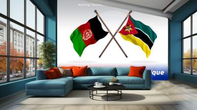 Two Countries Flags  versus Background Wall mural