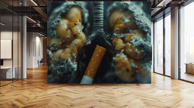 a thought-provoking visual concept for No Smoking Day Wall mural