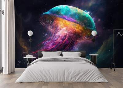 Colorful jellyfish Wall mural