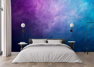 dark blue purple , template empty space , grainy noise grungy texture color gradient rough abstract background shine bright light and glow Wall mural